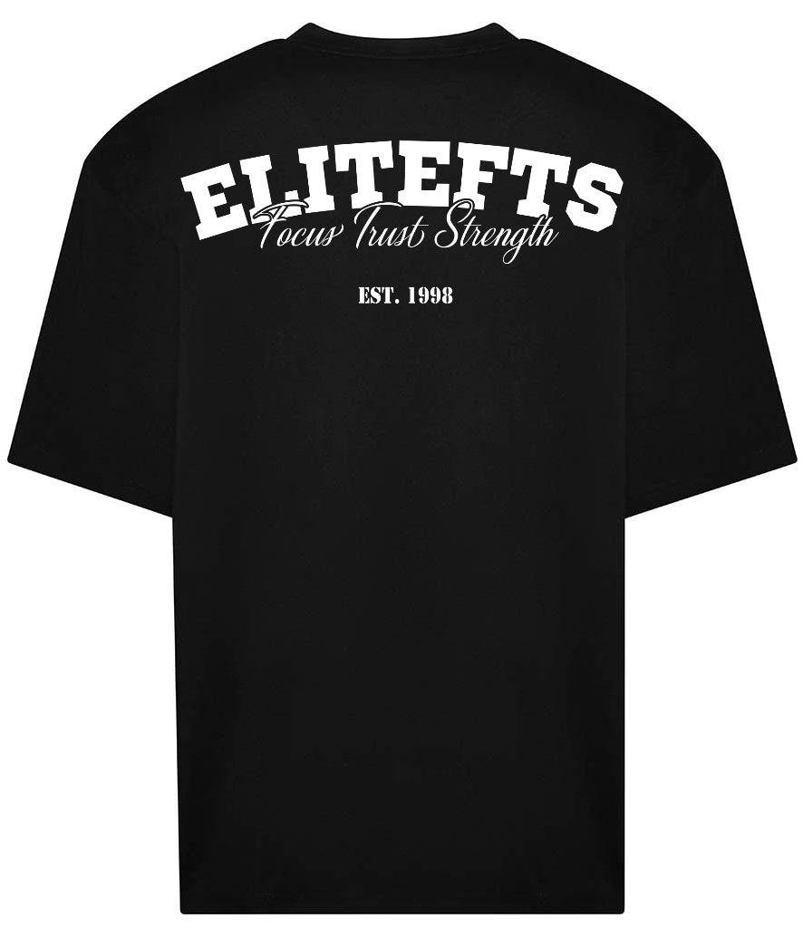 Black t-shirt with white text on a white background-all-groups