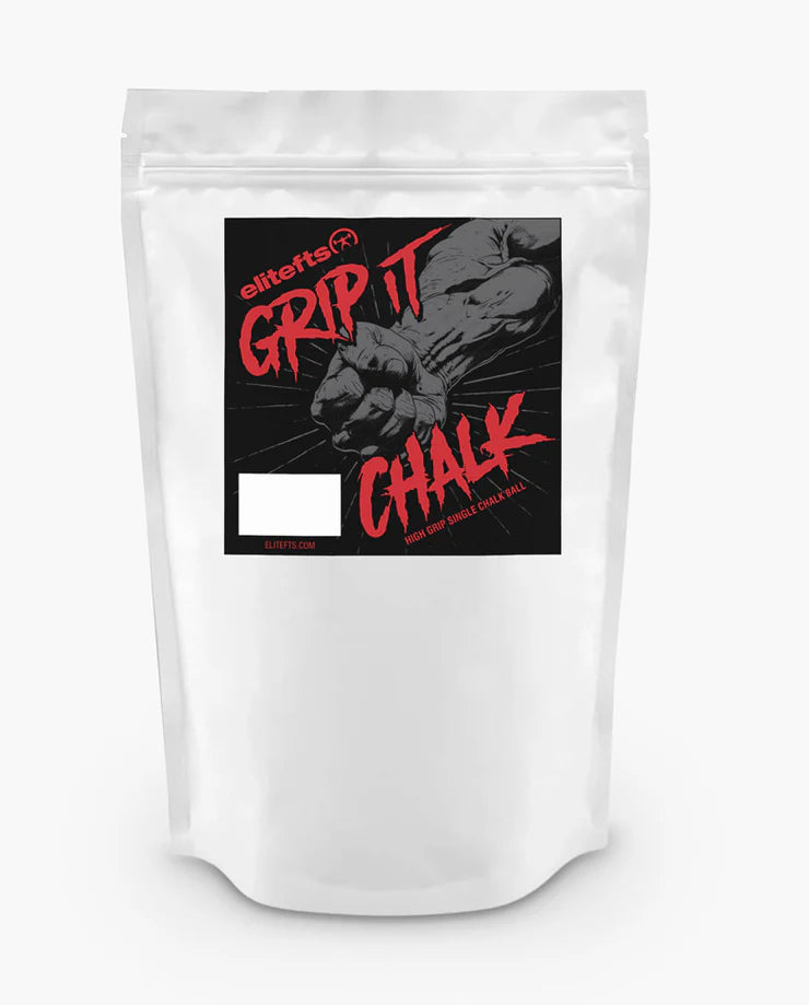 White package of 'Grip It Chalk' with a red and black label on a white background
