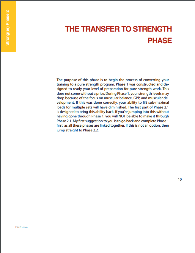 Strong(er) Workout Phase Two (eBook)