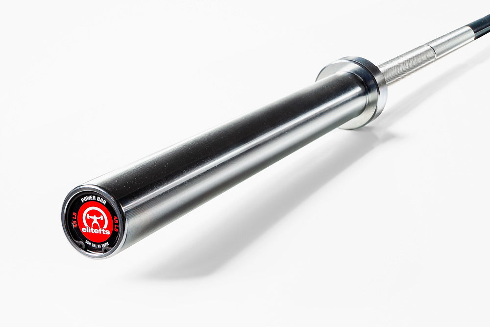 Barbell with a black and silver design on a white background