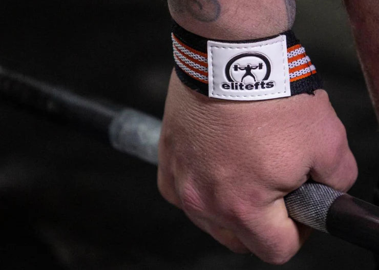 elitefts Orange Stripe 1.5" Wrist Straps