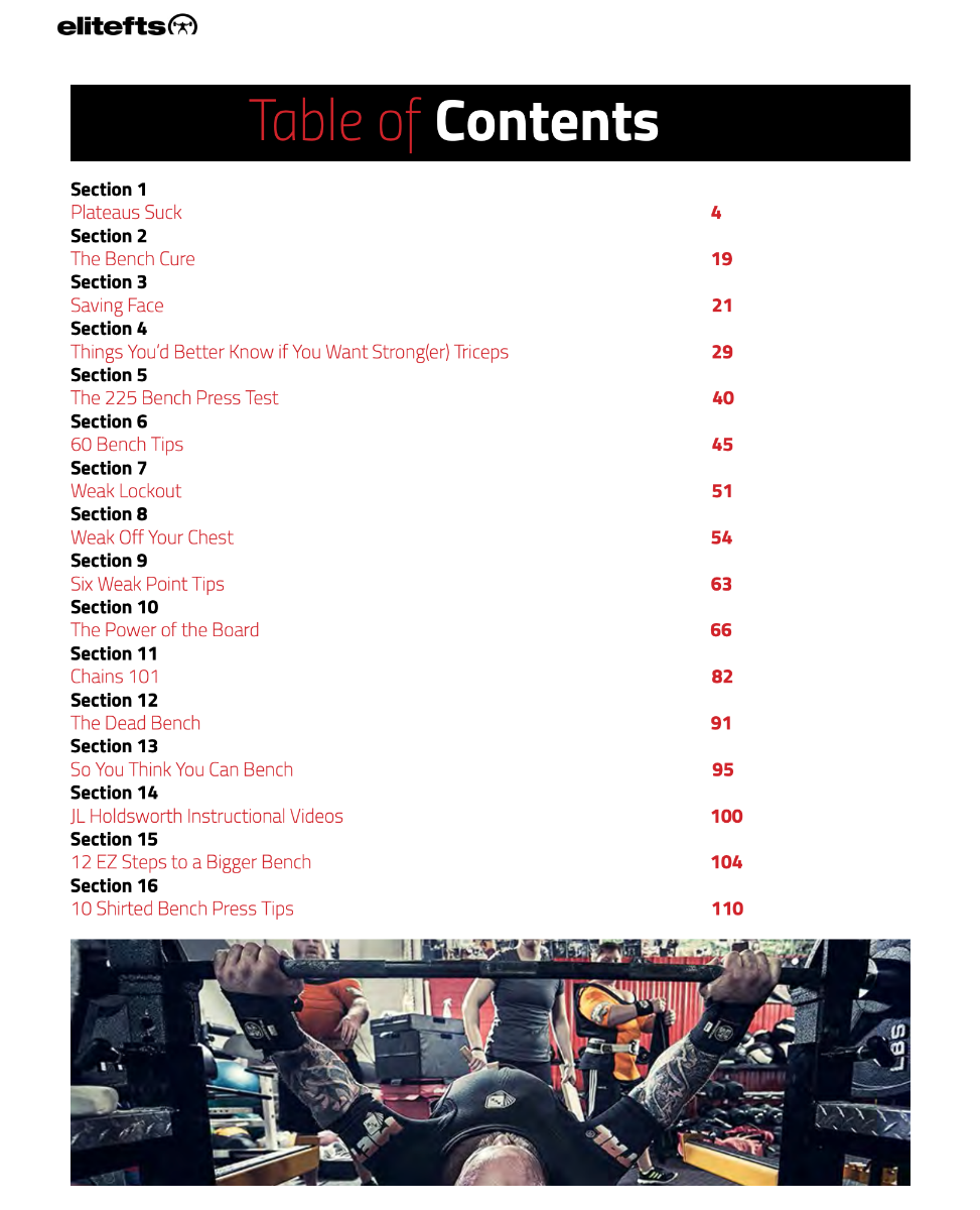 elitefts Bench Press Manual (eBook)