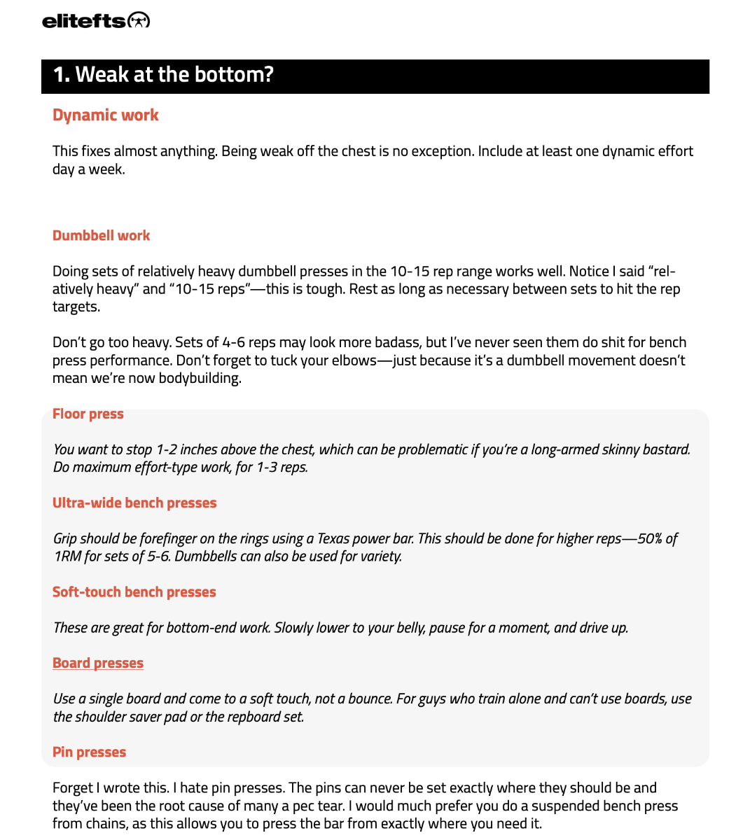 elitefts Bench Press Manual (eBook)